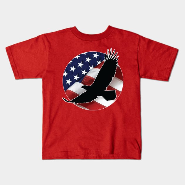 Flying Eagle - 9 Kids T-Shirt by Brightfeather